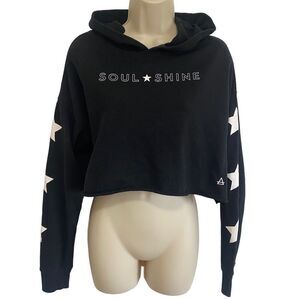 ALCHEMY Soul Shine Cropped Black Star Hoodie